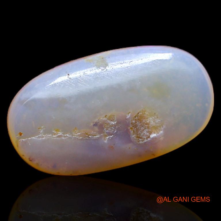 Natural Fire Opal Gemstone 2.90 Cts Loose Oval Cabochon From Australia 15x8x3 mm A-293