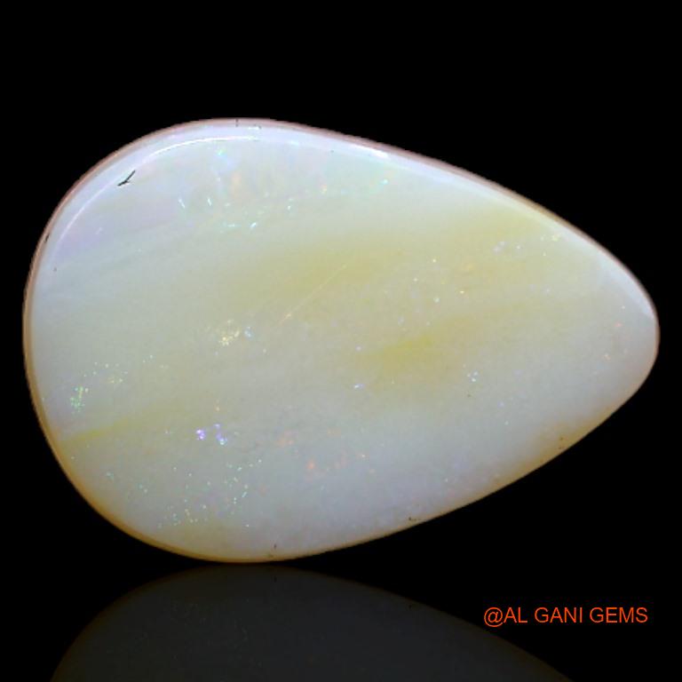 3.65 Cts Natural Australian Fire Opal Loose Gemstone Pear Cabochon 13x9x5 mm A-300