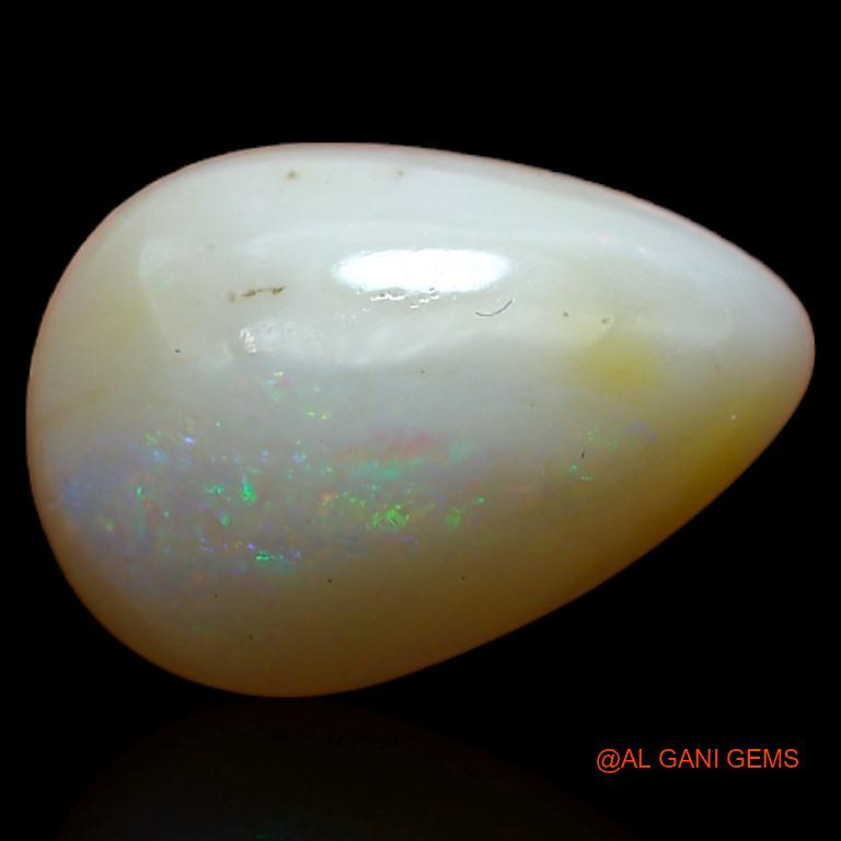 3.65 Cts Natural Australian Fire Opal Loose Gemstone Pear Cabochon 13x9x5 mm A-300