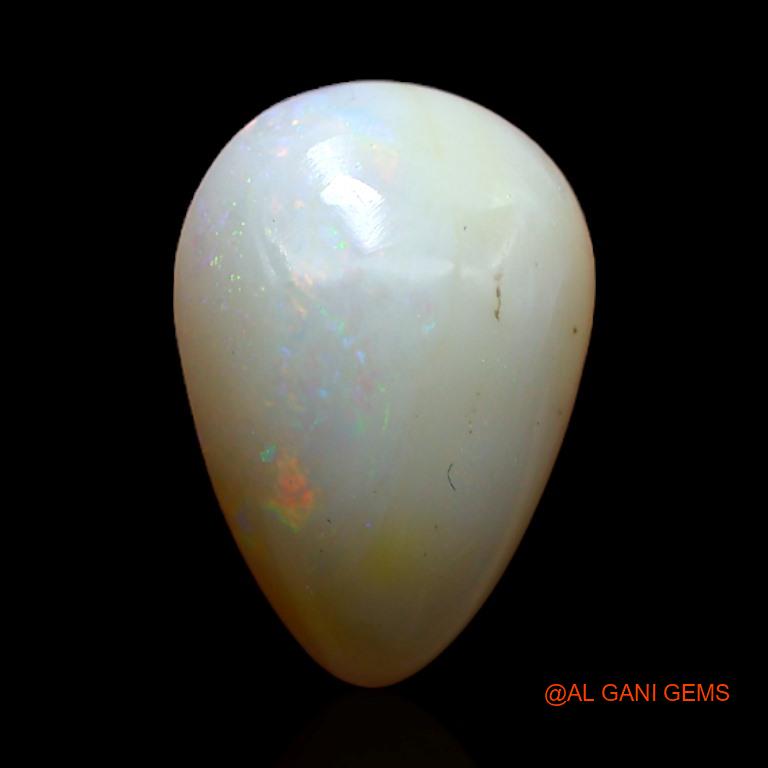 3.65 Cts Natural Australian Fire Opal Loose Gemstone Pear Cabochon 13x9x5 mm A-300