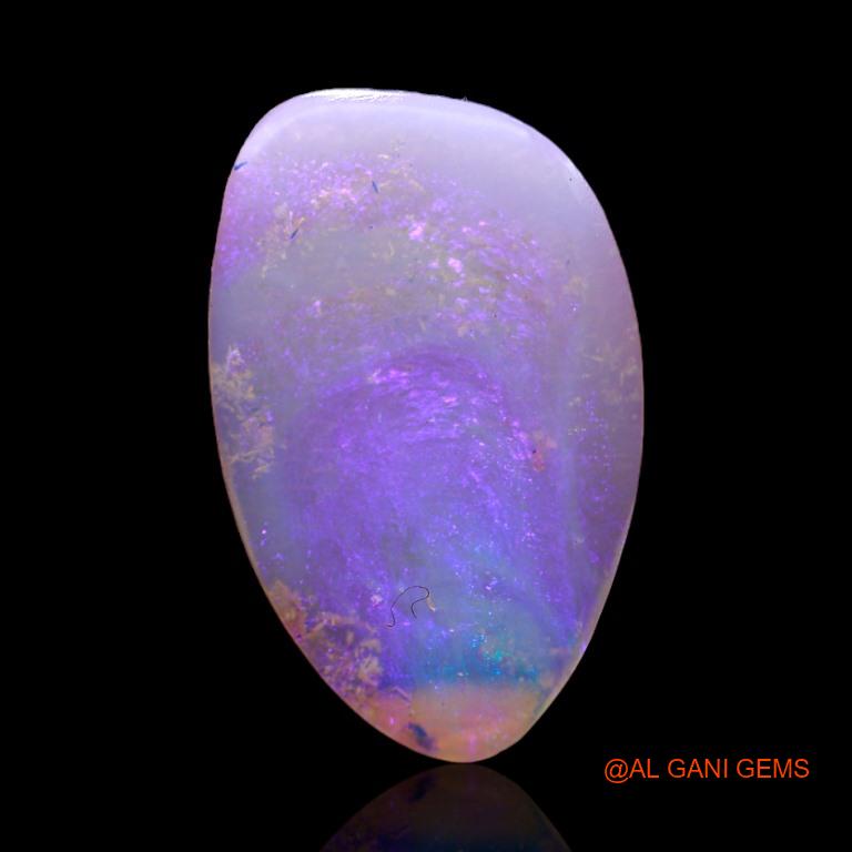 Natural Untreated White Opal Loose Gemstone Fancy Cabochon From Australia 2.75 Cts 18x11x2 mm A-312