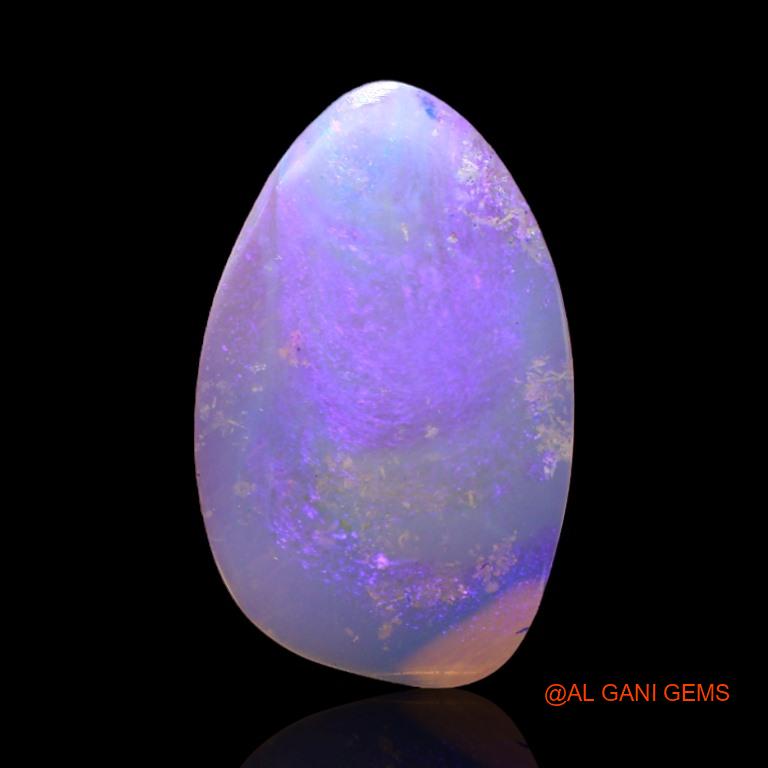 Natural Untreated White Opal Loose Gemstone Fancy Cabochon From Australia 2.75 Cts 18x11x2 mm A-312