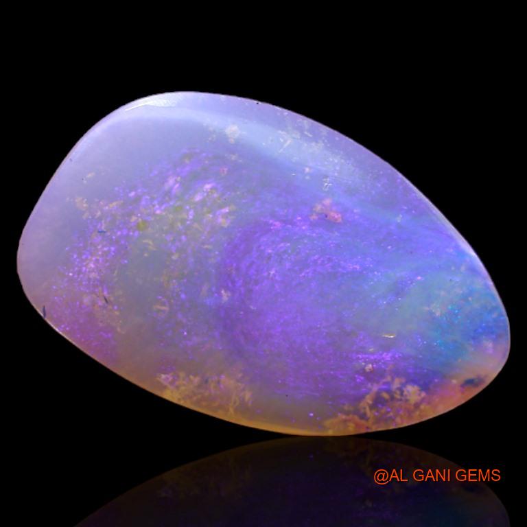 Natural Untreated White Opal Loose Gemstone Fancy Cabochon From Australia 2.75 Cts 18x11x2 mm A-312