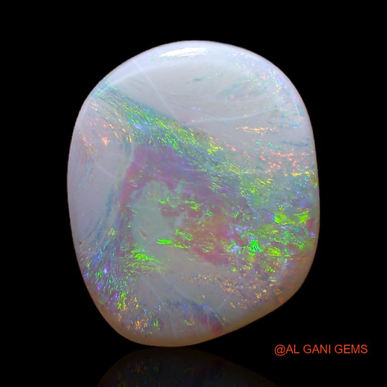 3.15 Cts Unheated Australian Fire Opal Loose Gemstone Fancy Cabochon Natural 14x12x2 mm A-314