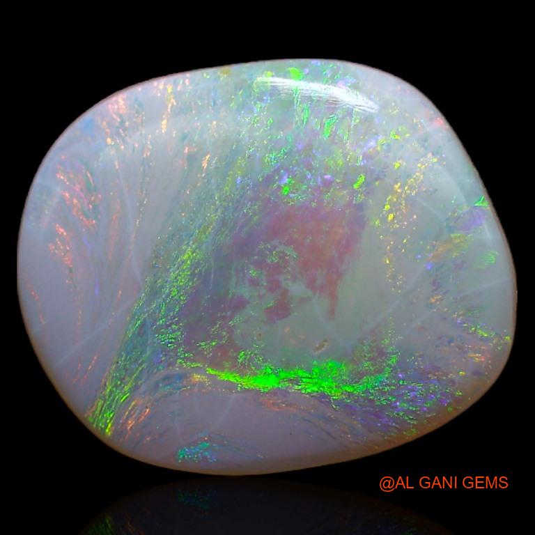 3.15 Cts Unheated Australian Fire Opal Loose Gemstone Fancy Cabochon Natural 14x12x2 mm A-314