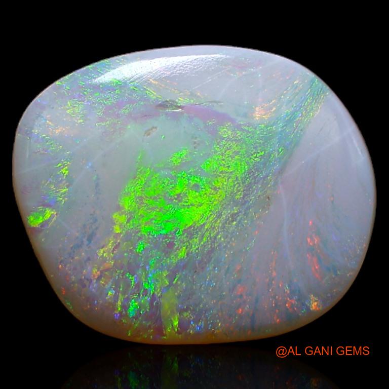 3.15 Cts Unheated Australian Fire Opal Loose Gemstone Fancy Cabochon Natural 14x12x2 mm A-314