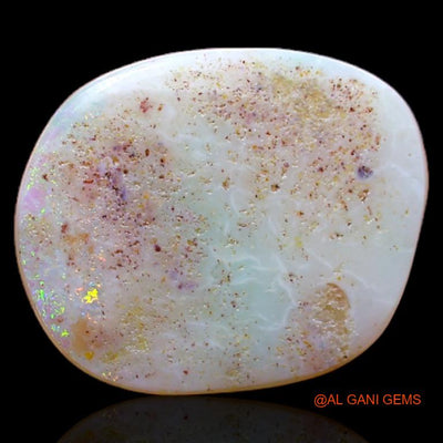 3.15 Cts Unheated Australian Fire Opal Loose Gemstone Fancy Cabochon Natural 14x12x2 mm A-314