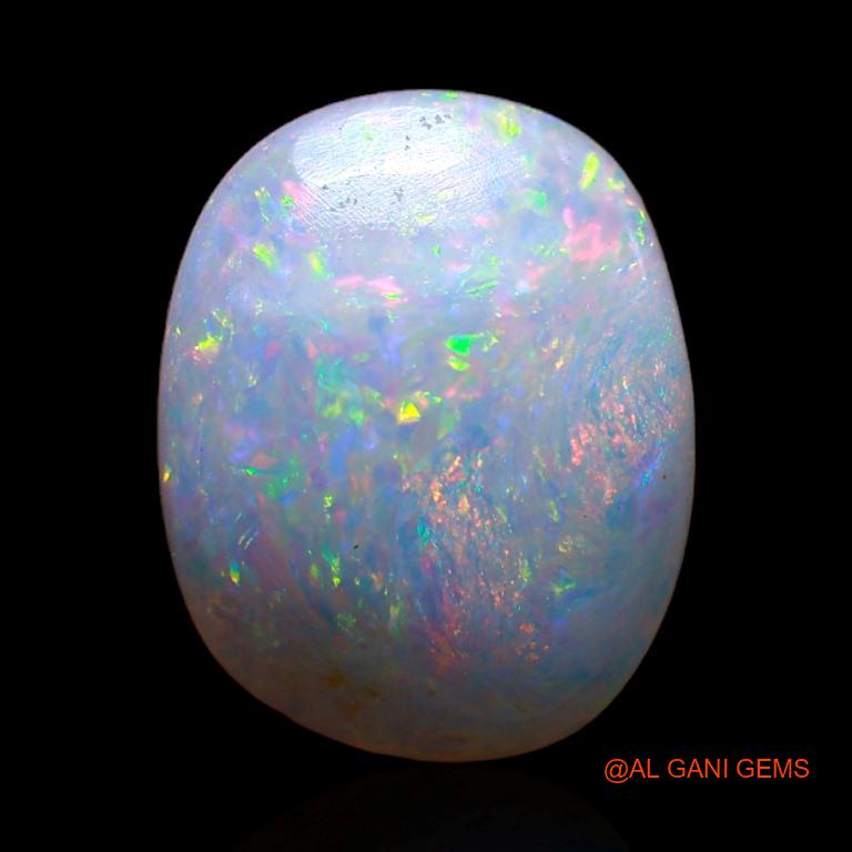 4.40 Cts Unheated Australian Fire Opal Loose Gemstone Oval Cabochon Natural 15x12x3 mm A-317