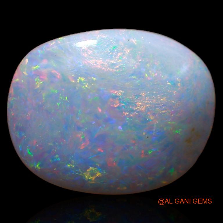 4.40 Cts Unheated Australian Fire Opal Loose Gemstone Oval Cabochon Natural 15x12x3 mm A-317