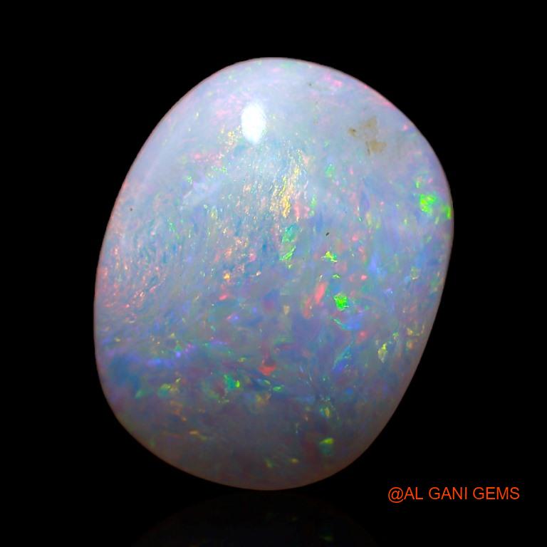 4.40 Cts Unheated Australian Fire Opal Loose Gemstone Oval Cabochon Natural 15x12x3 mm A-317
