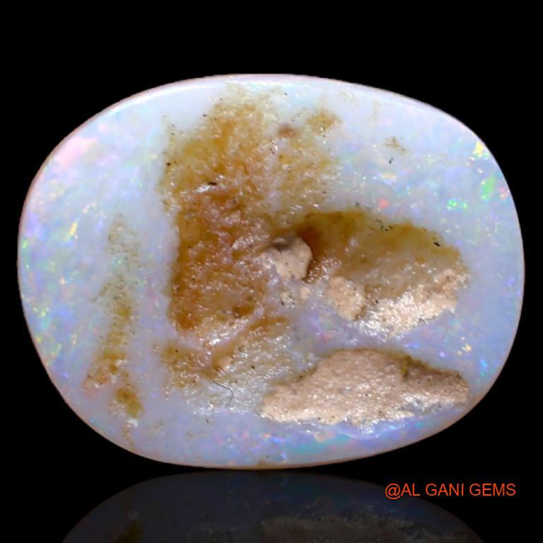 4.40 Cts Unheated Australian Fire Opal Loose Gemstone Oval Cabochon Natural 15x12x3 mm A-317