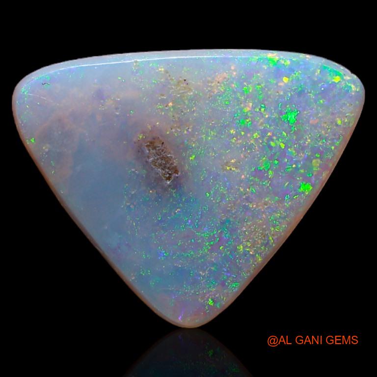 2.70 Cts Natural Australian Fire Opal Loose Gemstone Trillion Cabochon 14x12x1 mm A-318