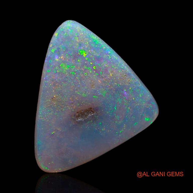 2.70 Cts Natural Australian Fire Opal Loose Gemstone Trillion Cabochon 14x12x1 mm A-318
