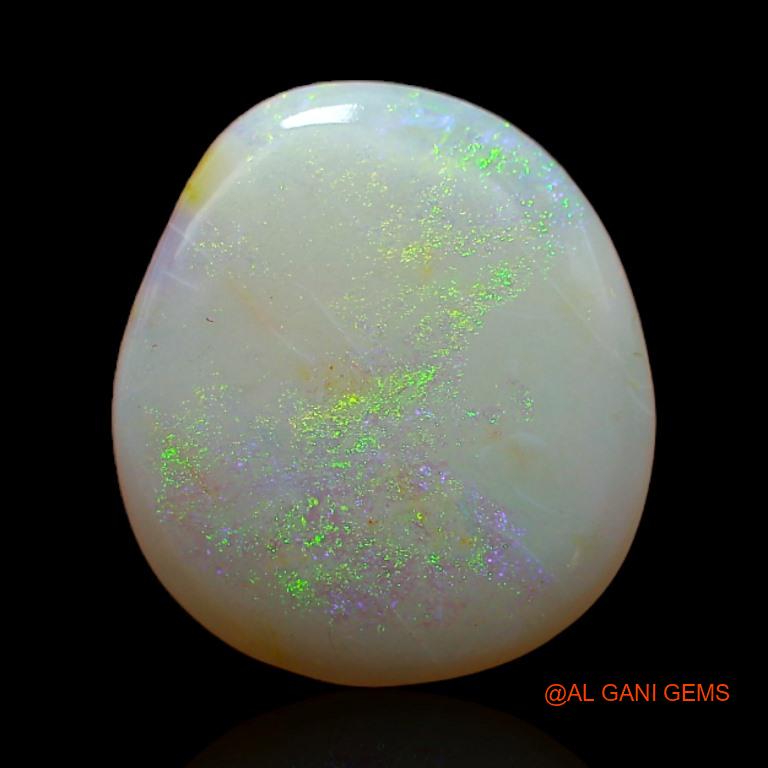 Natural Fire Opal Gemstone 3.55 Cts Loose Fancy Cabochon From Australia 13x12x2 mm A-321
