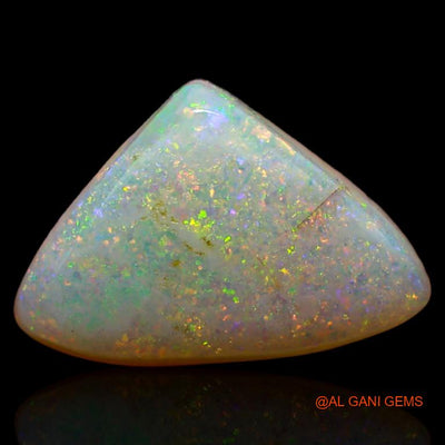 Natural Untreated Fire Opal Loose Gemstone Trillion Cabochon From Australia 4.30 Cts 15x10x4 mm A-333