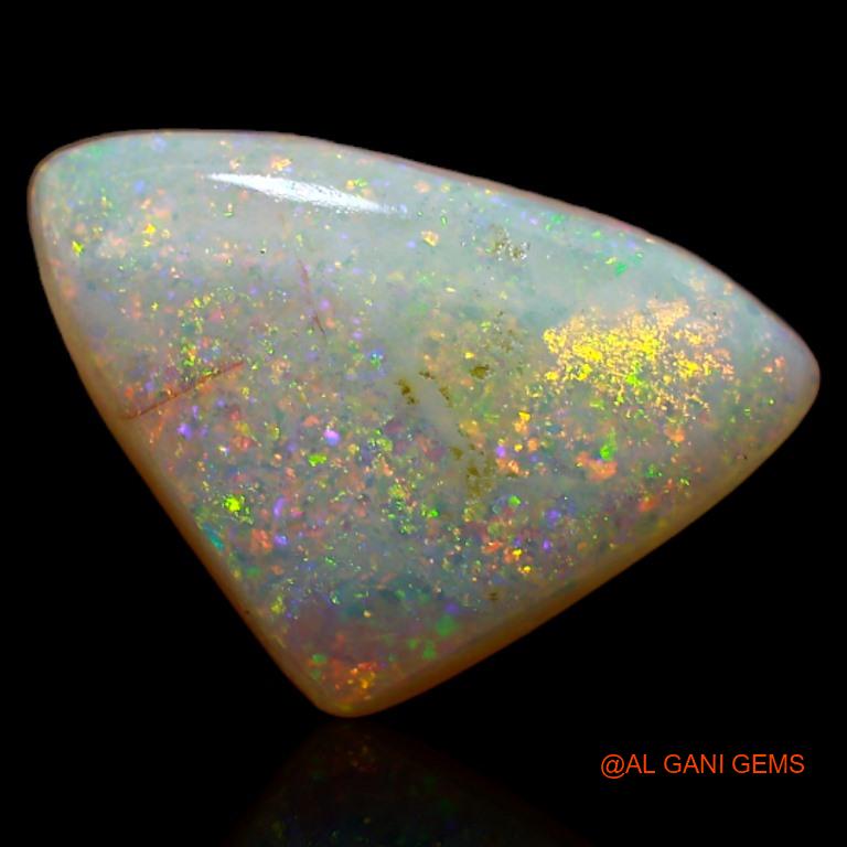 Natural Untreated Fire Opal Loose Gemstone Trillion Cabochon From Australia 4.30 Cts 15x10x4 mm A-333