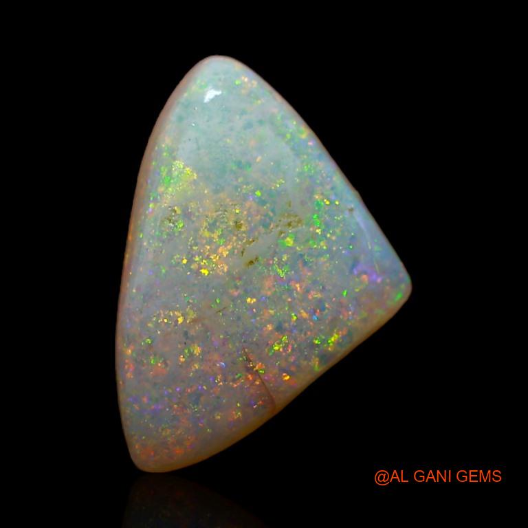 Natural Untreated Fire Opal Loose Gemstone Trillion Cabochon From Australia 4.30 Cts 15x10x4 mm A-333