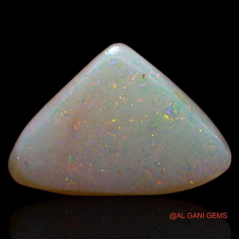Natural Untreated Fire Opal Loose Gemstone Trillion Cabochon From Australia 4.30 Cts 15x10x4 mm A-333