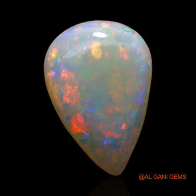 2.50 Cts Unheated Australian Fire Opal Loose Gemstone Pear Cabochon Natural 12x8x3 mm A-342