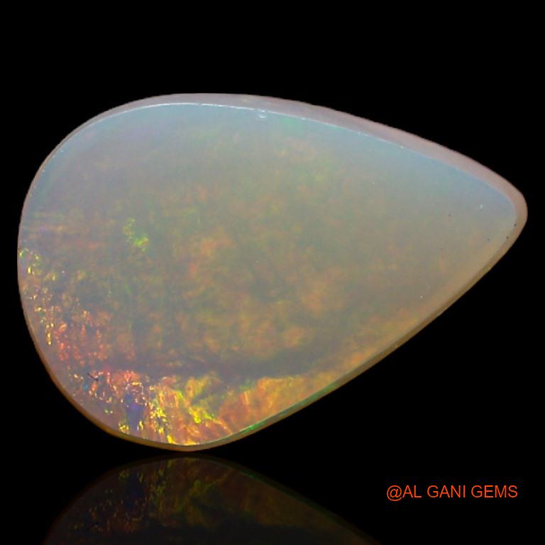 2.50 Cts Unheated Australian Fire Opal Loose Gemstone Pear Cabochon Natural 12x8x3 mm A-342