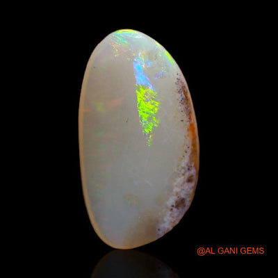2.05 Cts Natural Australian Fire Opal Loose Gemstone Fancy Cabochon 14x7x2 mm A-346