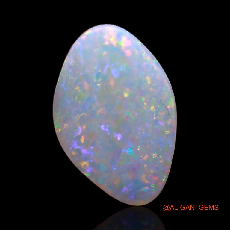 1.50 Cts Natural Australian Fire Opal Loose Gemstone Fancy Cabochon 12x8x2 mm A-360