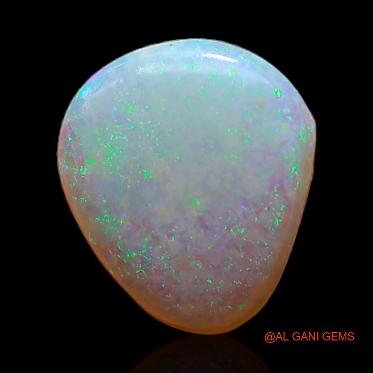 1.45 Cts Natural Australian Fire Opal Loose Gemstone Fancy Cabochon 9x8x2 mm A-362