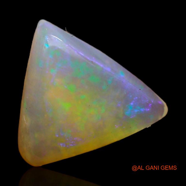 1.60 Cts Unheated Australian Fire Opal Loose Gemstone Trillion Cabochon Natural 9x9x3 mm A-366