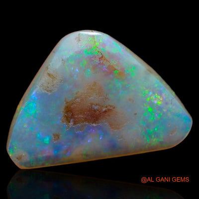 Natural Untreated Fire Opal Loose Gemstone Trillion Cabochon From Australia 2.35 Cts 15x10x2 mm A-372