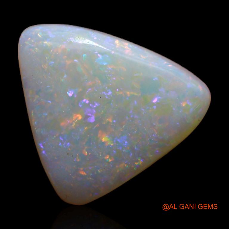 3.05 Cts Unheated Australian Fire Opal Loose Gemstone Trillion Cabochon Natural 12x11x3 mm A-379