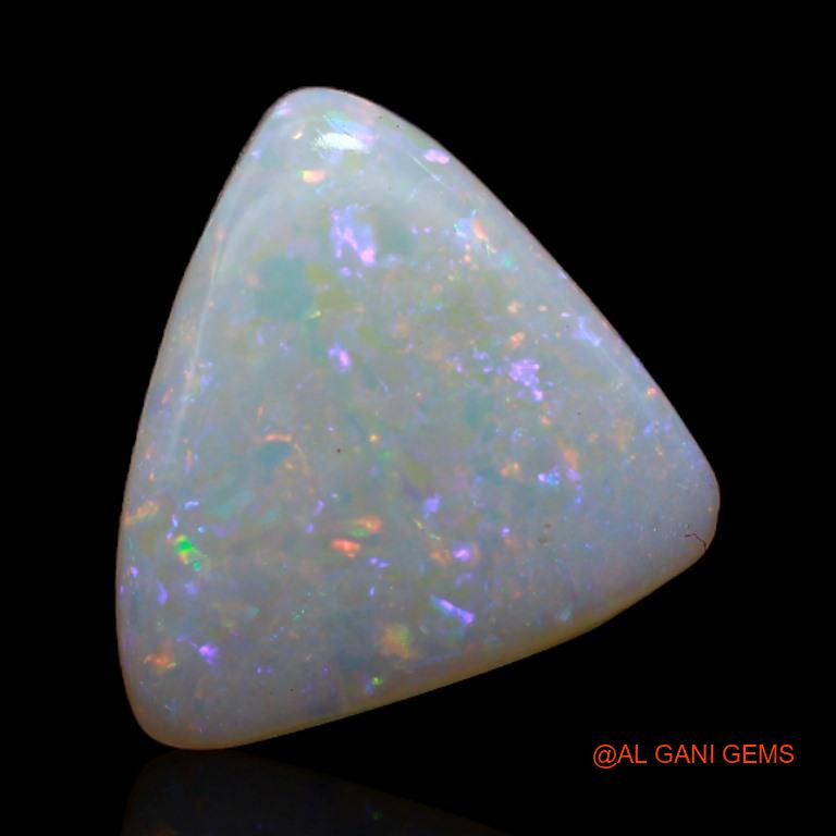 3.05 Cts Unheated Australian Fire Opal Loose Gemstone Trillion Cabochon Natural 12x11x3 mm A-379