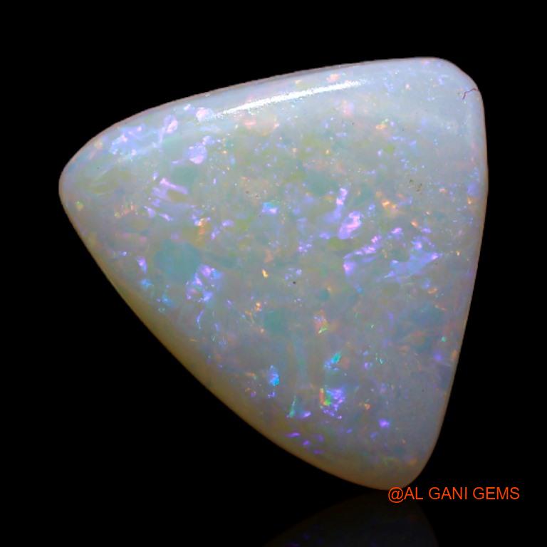 3.05 Cts Unheated Australian Fire Opal Loose Gemstone Trillion Cabochon Natural 12x11x3 mm A-379