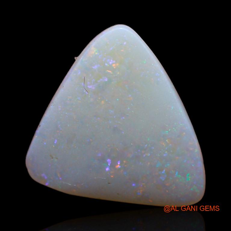 3.05 Cts Unheated Australian Fire Opal Loose Gemstone Trillion Cabochon Natural 12x11x3 mm A-379