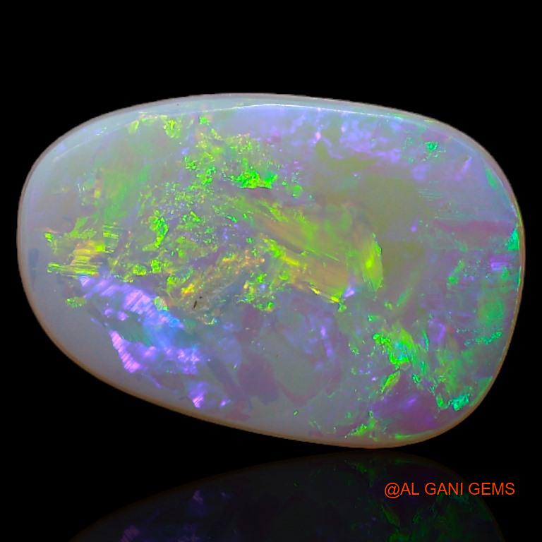 2.55 Cts Unheated Australian Fire Opal Loose Gemstone Fancy Cabochon Natural 15x10x2 mm A-381
