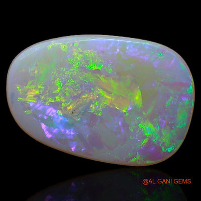 2.55 Cts Unheated Australian Fire Opal Loose Gemstone Fancy Cabochon Natural 15x10x2 mm A-381