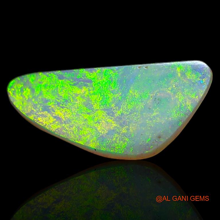 1.65 Cts Natural Australian Fire Opal Loose Gemstone Fancy Cabochon 14x6x2 mm A-385