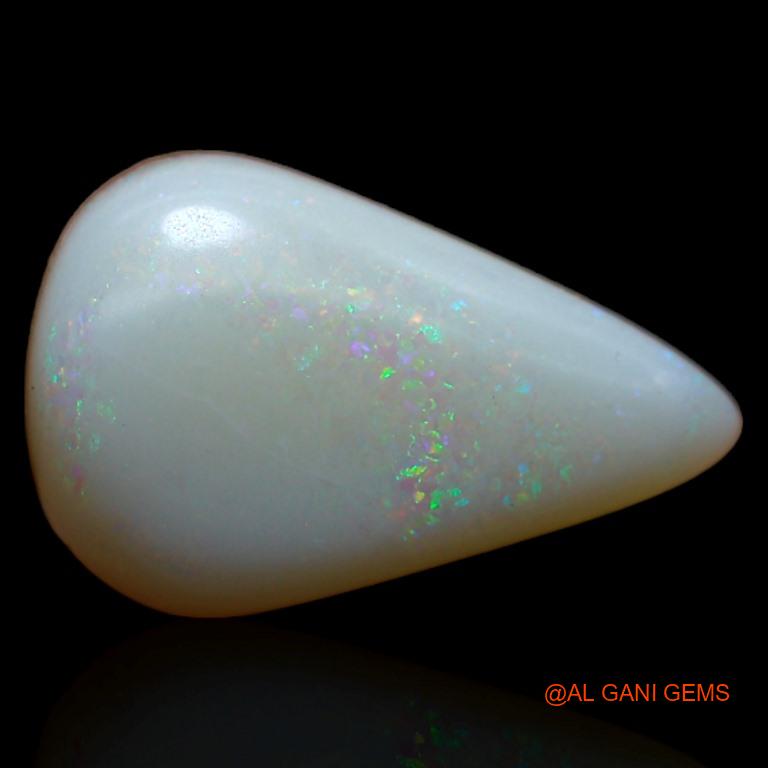 3.60 Cts Unheated Australian Fire Opal Loose Gemstone Pear Cabochon Natural 15x9x4 mm A-386
