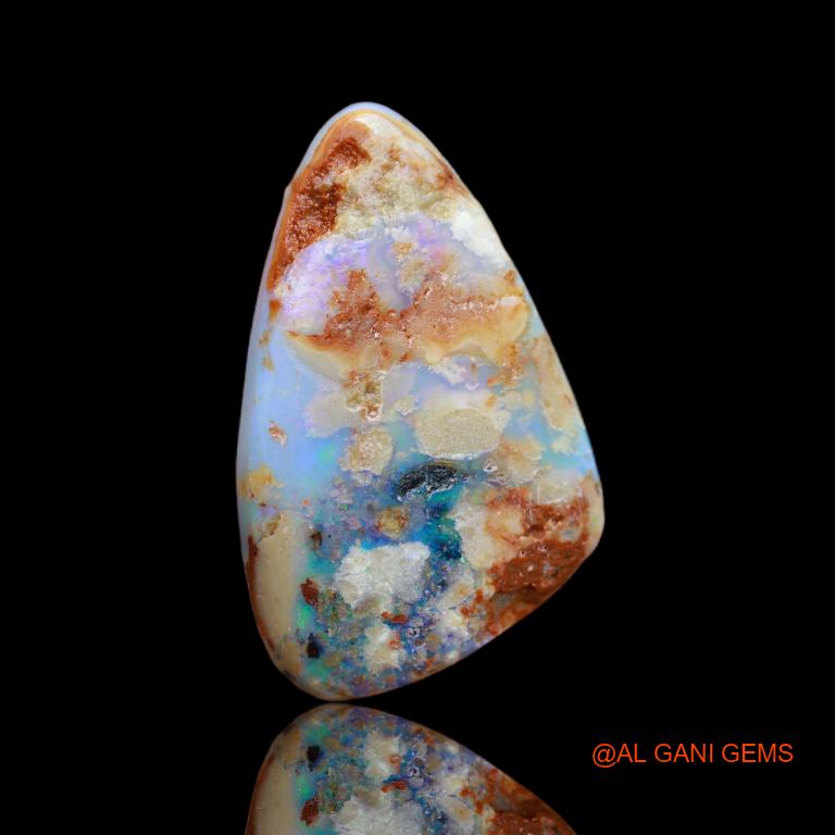 9.30 Cts Natural Australian Fire Opal Loose Gemstone Fancy Cabochon 23x14x4 mm A-38