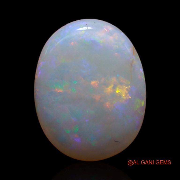 Natural Fire Opal Gemstone 3.15 Cts Loose Oval Cabochon From Australia 12x9x4 mm A-395
