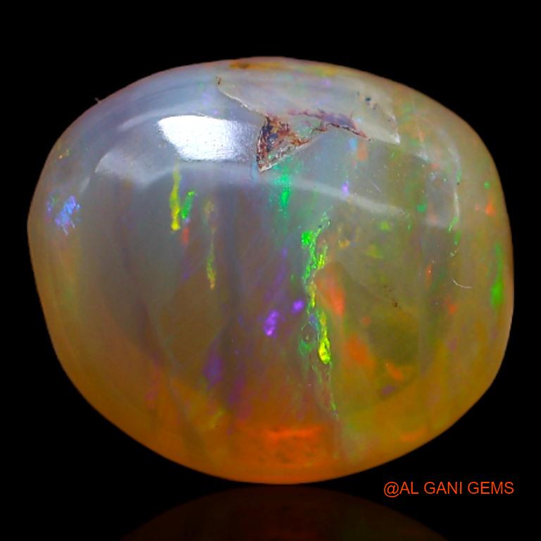4.65 Cts Unheated Australian Fire Opal Loose Gemstone Fancy Cabochon Natural 12x11x6 mm A-414