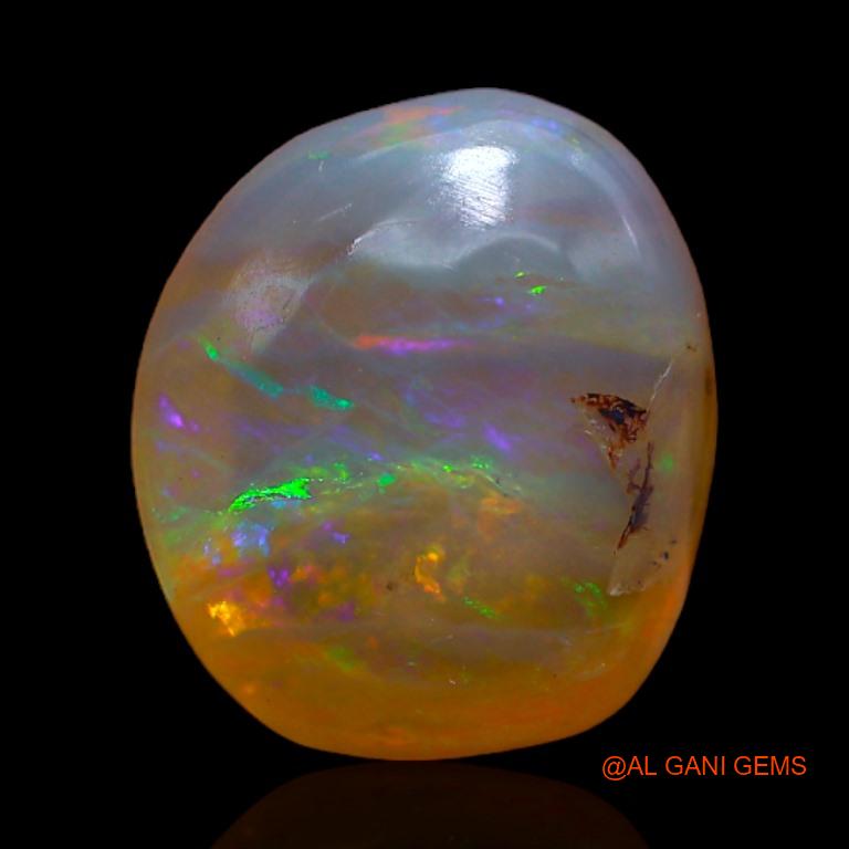 4.65 Cts Unheated Australian Fire Opal Loose Gemstone Fancy Cabochon Natural 12x11x6 mm A-414