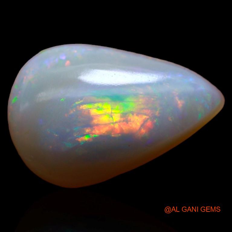 Natural Fire Opal Gemstone 3.50 Cts Loose Pear Cabochon From Australia 14x9x4 mm A-418
