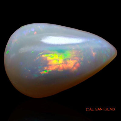 Natural Fire Opal Gemstone 3.50 Cts Loose Pear Cabochon From Australia 14x9x4 mm A-418