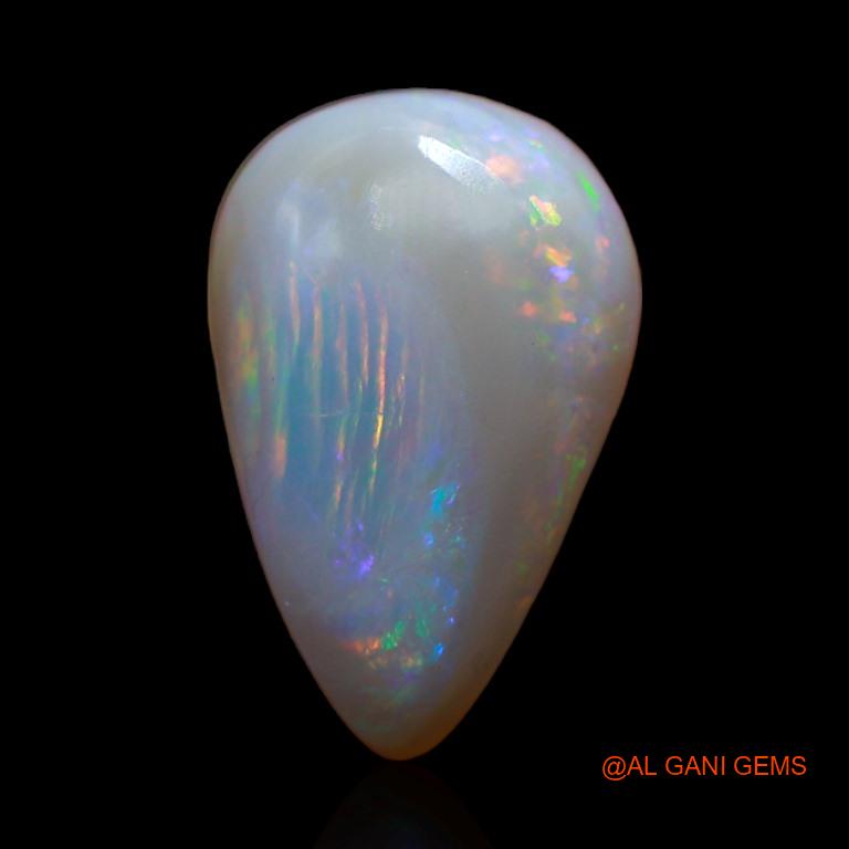 Natural Fire Opal Gemstone 3.50 Cts Loose Pear Cabochon From Australia 14x9x4 mm A-418