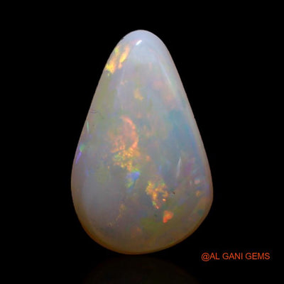 Natural Fire Opal Gemstone 2.15 Cts Loose Pear Cabochon From Australia 13x8x3 mm A-431