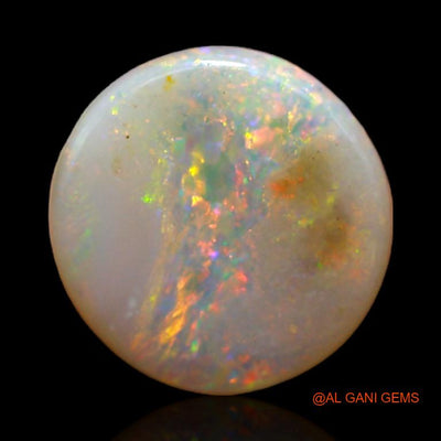 Natural Fire Opal Gemstone 1.60 Cts Loose Round Cabochon From Australia 9x9x2 mm A-438