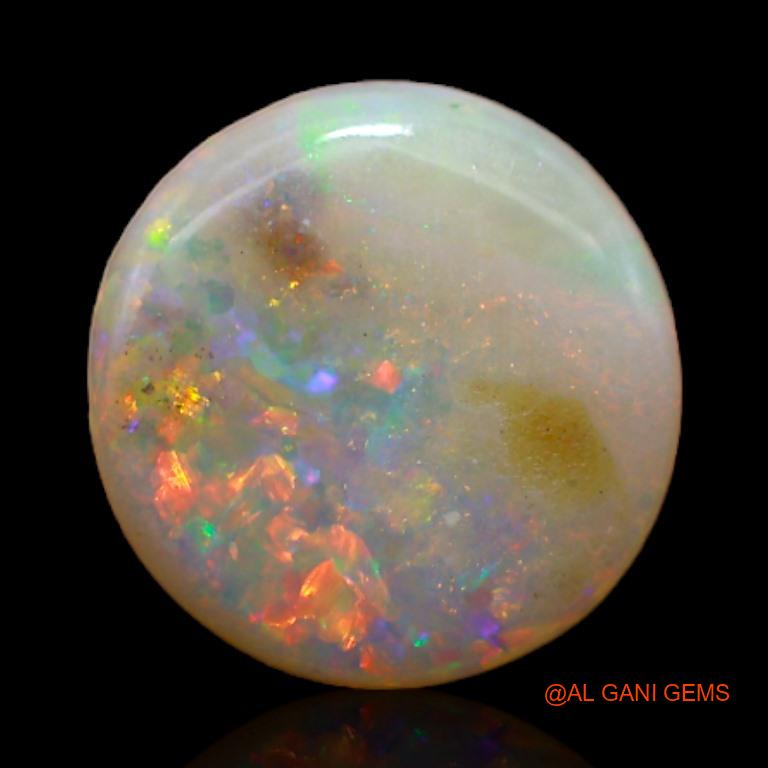 Natural Fire Opal Gemstone 1.60 Cts Loose Round Cabochon From Australia 9x9x2 mm A-438