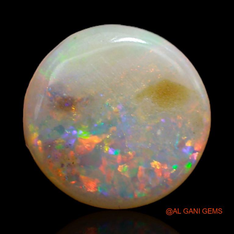 Natural Fire Opal Gemstone 1.60 Cts Loose Round Cabochon From Australia 9x9x2 mm A-438