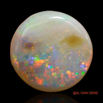 Natural Fire Opal Gemstone 1.60 Cts Loose Round Cabochon From Australia 9x9x2 mm A-438