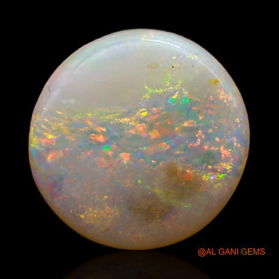 Natural Fire Opal Gemstone 1.60 Cts Loose Round Cabochon From Australia 9x9x2 mm A-438